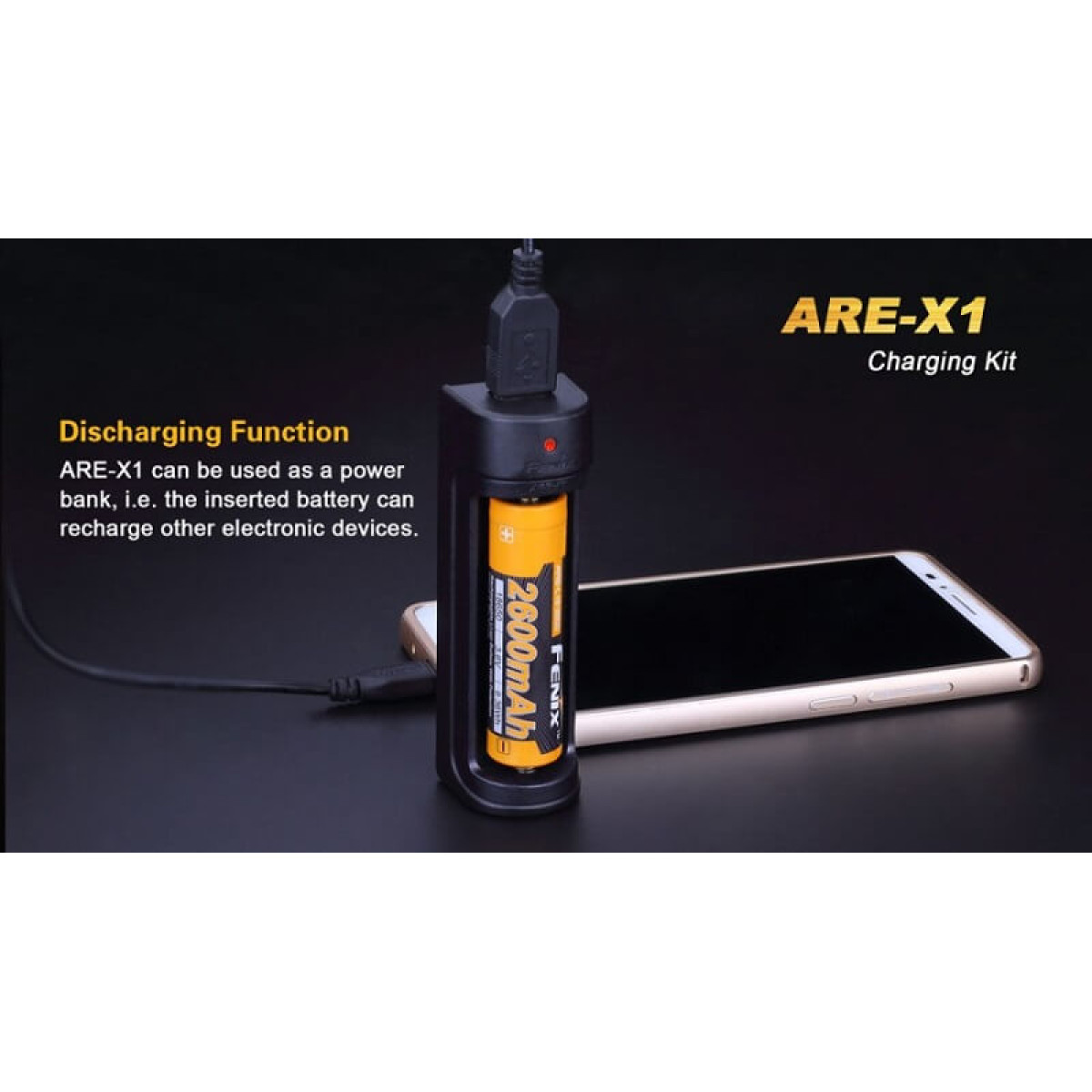 Зарядное устройство + аккумулятор Fenix ARE-X1 Charging Kit 4
