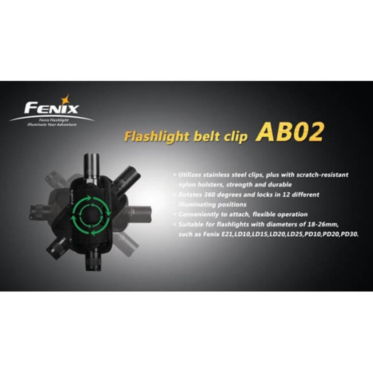 Поворотная клипса Fenix Flashlight Belt Clip AB02 3