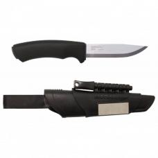 Нож туристический Morakniv BushCraft Survival Black 11835, нержавеющая сталь, с ножнами, огниво, черный