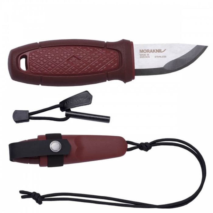 Нож Morakniv Eldris Red (ножны, шнурок, огниво)
