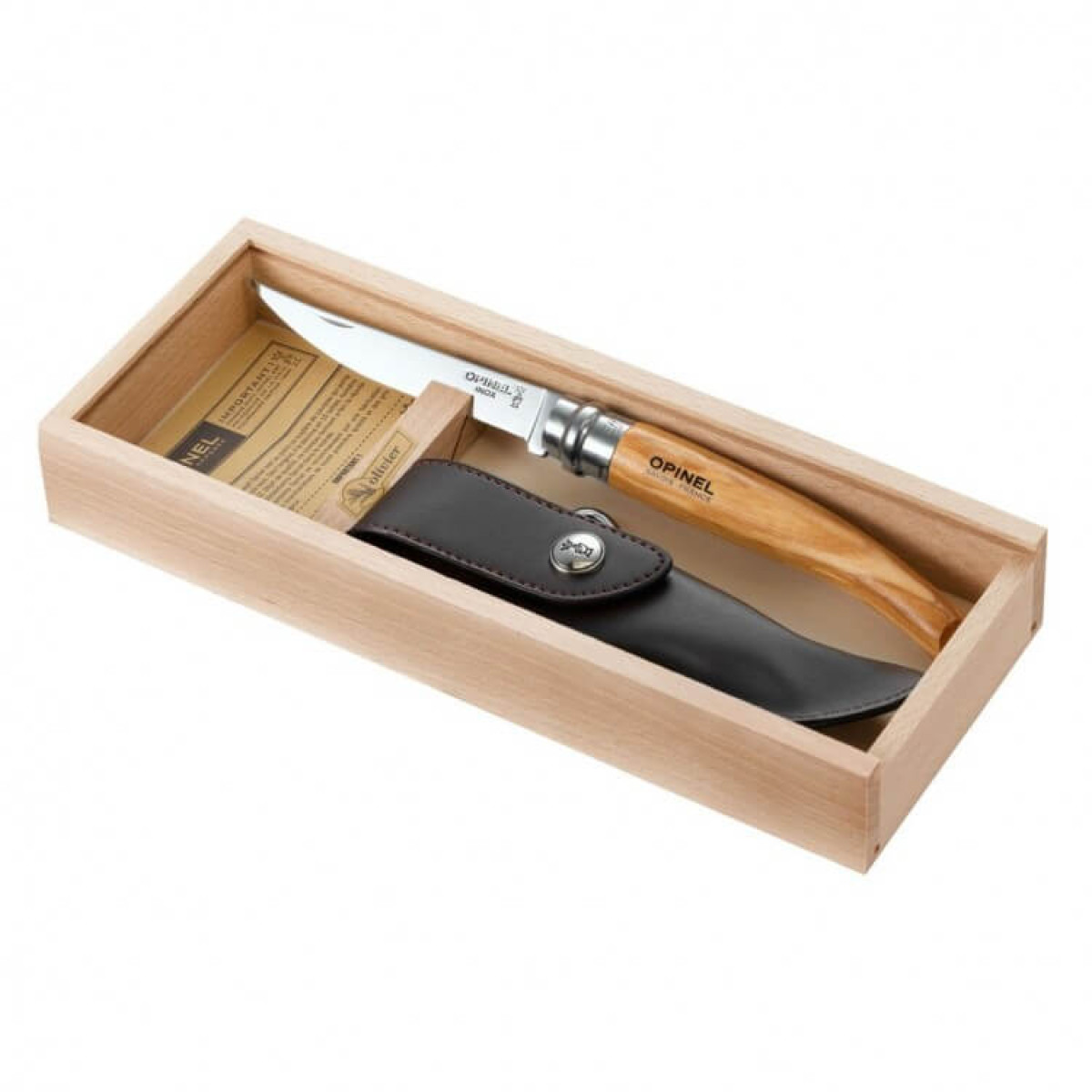 Нож филейный Opinel №10 Slim Line Olive Tree Pencil Box 2