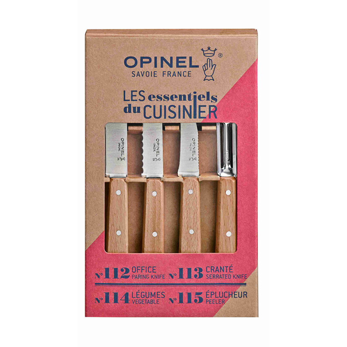Набор из 4 ножей Opinel Natural 4 Essentials Knives Box Set 2