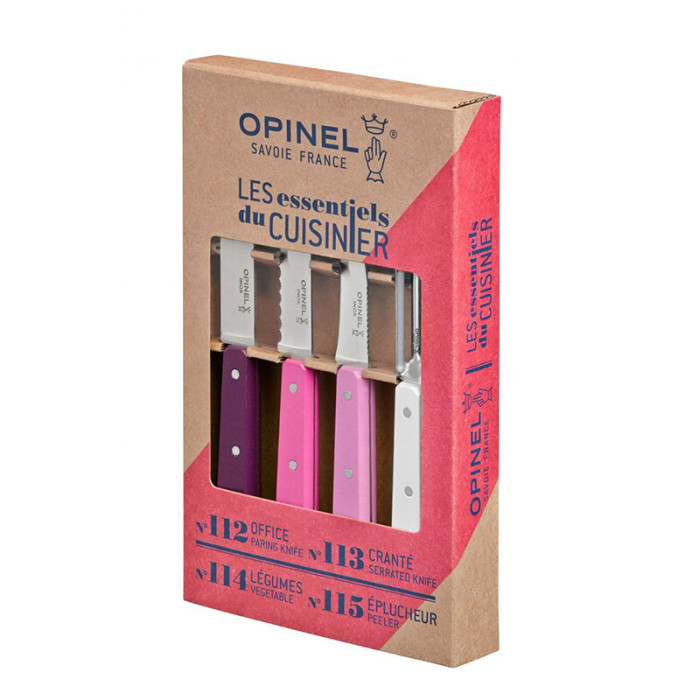 Набор из 4 ножей Opinel Primarosa 4 Essentials Knives Box Set
