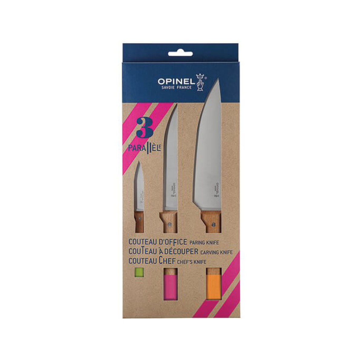 Набор из 3 ножей Opinel Trio Box 3 Parallele POP Knives 1