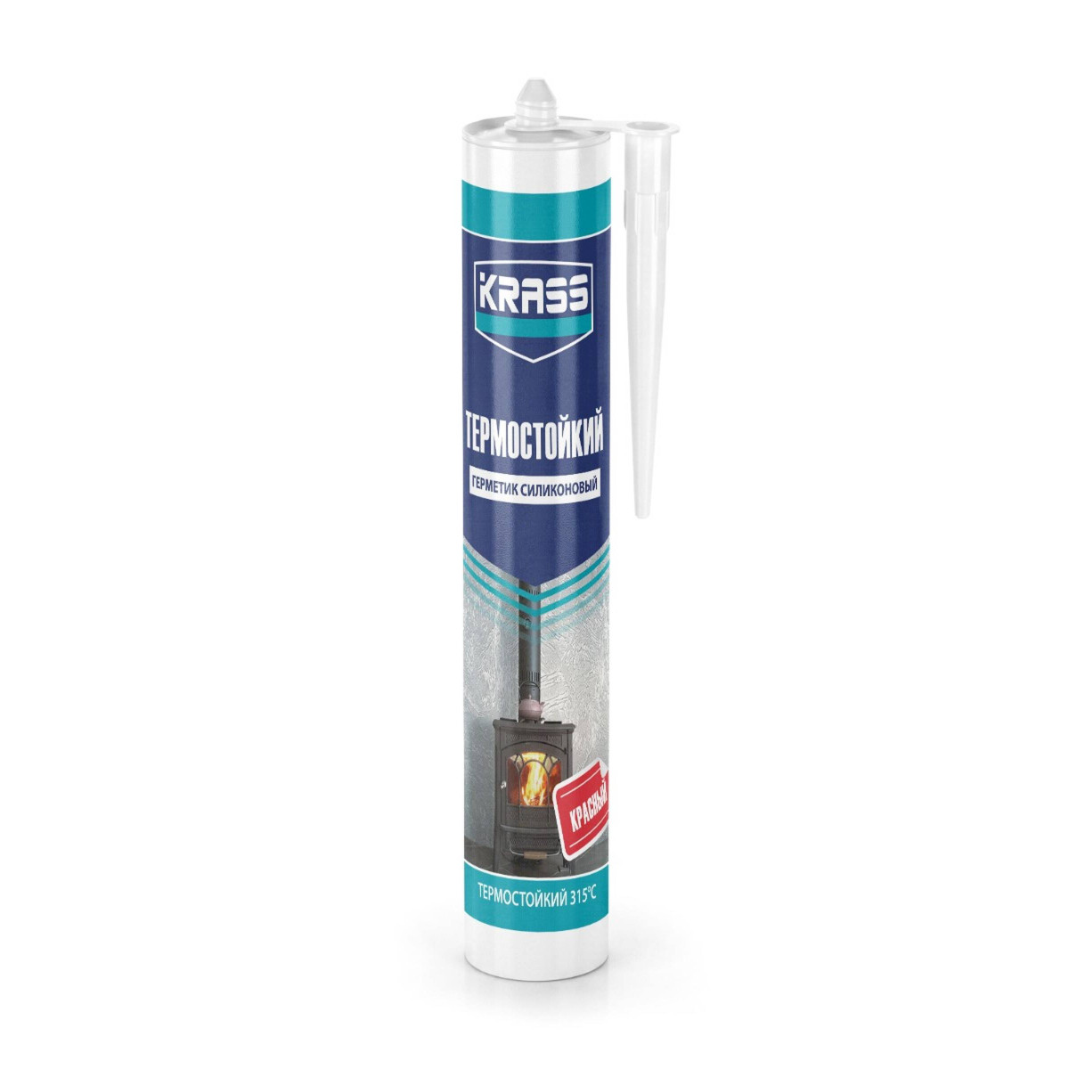 Герметик силиконовый KRASS 9592611 Термостойкий красный 280мл 3