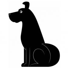 Грифельная магнитная доска Melompo собака 29,7х21 см