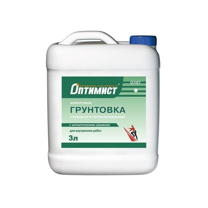 Грунт G107 ОПТИМИСТ глубокого проникновения для внутренних работ 3л OPG024