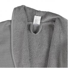 Халат банный Tkano чесаный хлопок серый Essential размер XL