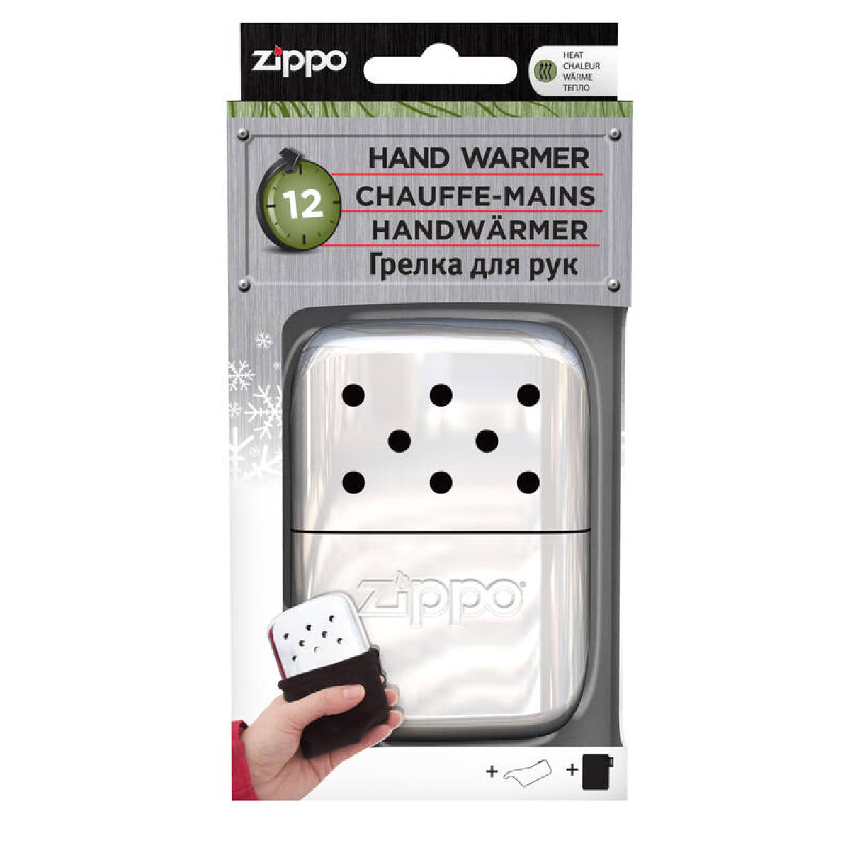 Каталитическая грелка ZIPPO алюминий High Polish Chrome 2