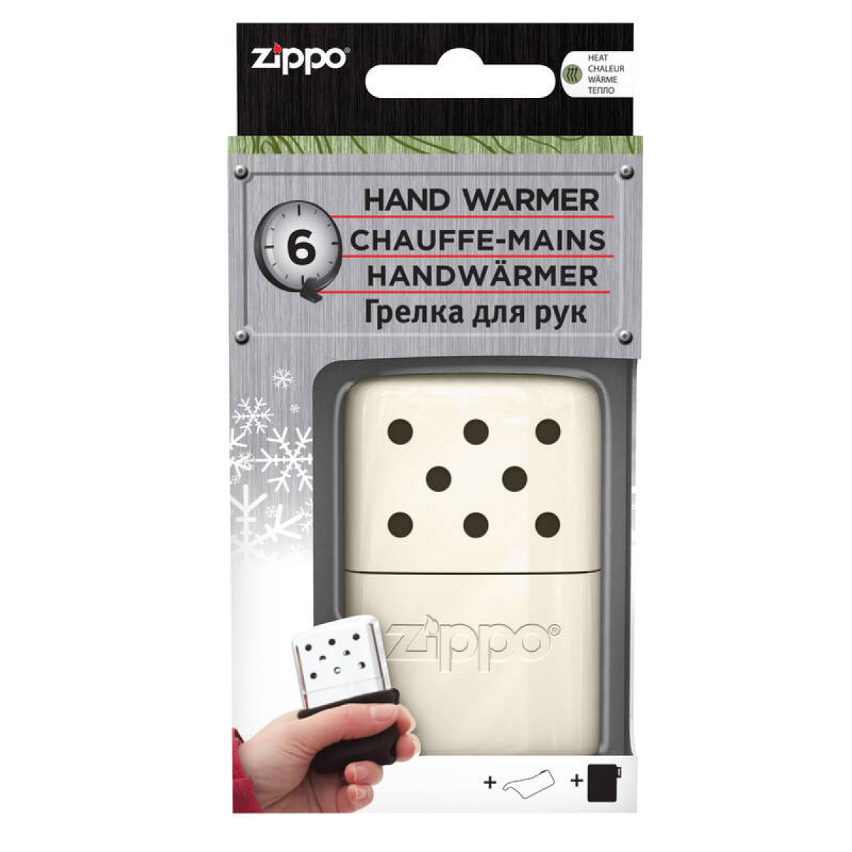 Каталитическая грелка ZIPPO алюминий Pearl на 6 ч 2