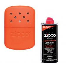 Каталитическая грелка ZIPPO алюминий Blaze Orange на 12 ч + Топливо ZIPPO 125 мл