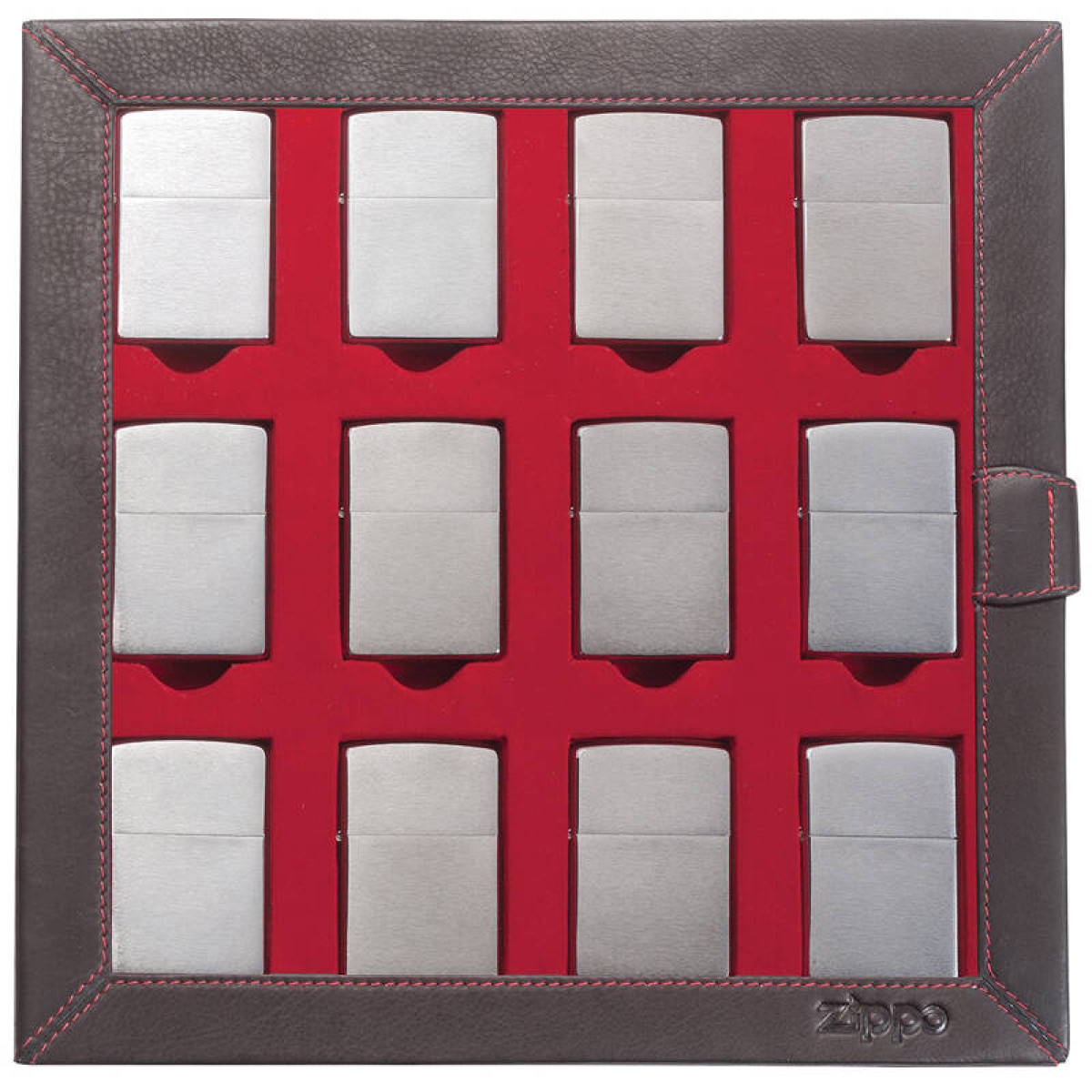 Кейс коллекционера для 12 зажигалок ZIPPO натуральная кожа 2