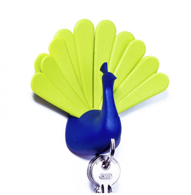 Ключница Qualy Peacock синяя QL10193-BG