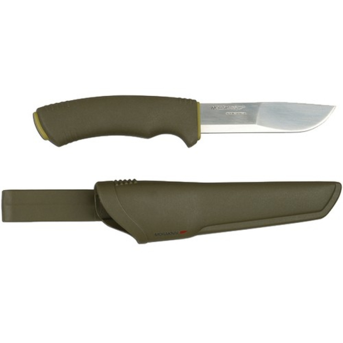 Нож туристический Morakniv BushCraft Forest 12493, нержавеющая сталь, с ножнами, зеленый 1