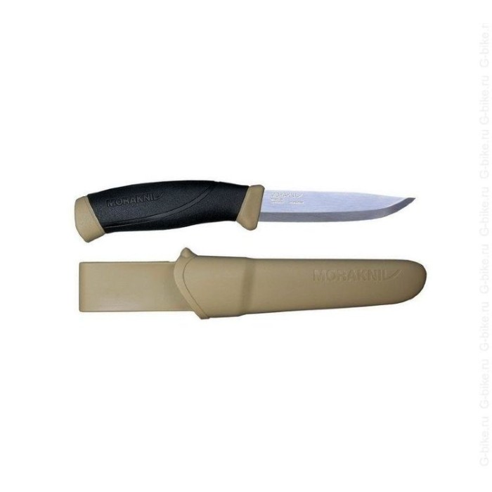 Нож туристический Morakniv Companion Desert 13166, нержавеющая сталь, с ножнами, Швеция