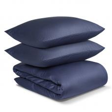 Комплект постельного белья сатин Tkano Essential 1.5-спальный темно-синий