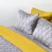 Комплект постельного белья сатин Tkano Essential 2-спальный "Соцветие" горчичный TK19-DC0015