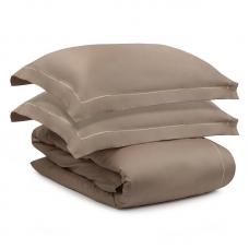 Комплект постельного белья без простыни Tkano египетский хлопок Essential бежевый 1,5 спальный