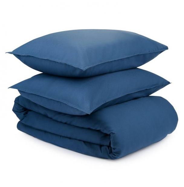 Комплект постельного белья Tkano темно-синий из хлопка Essential TK20-BLI0007