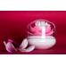 Контейнер для хранения ватных палочек Qualy Lotus белый-розовый QL10157-WH-PK