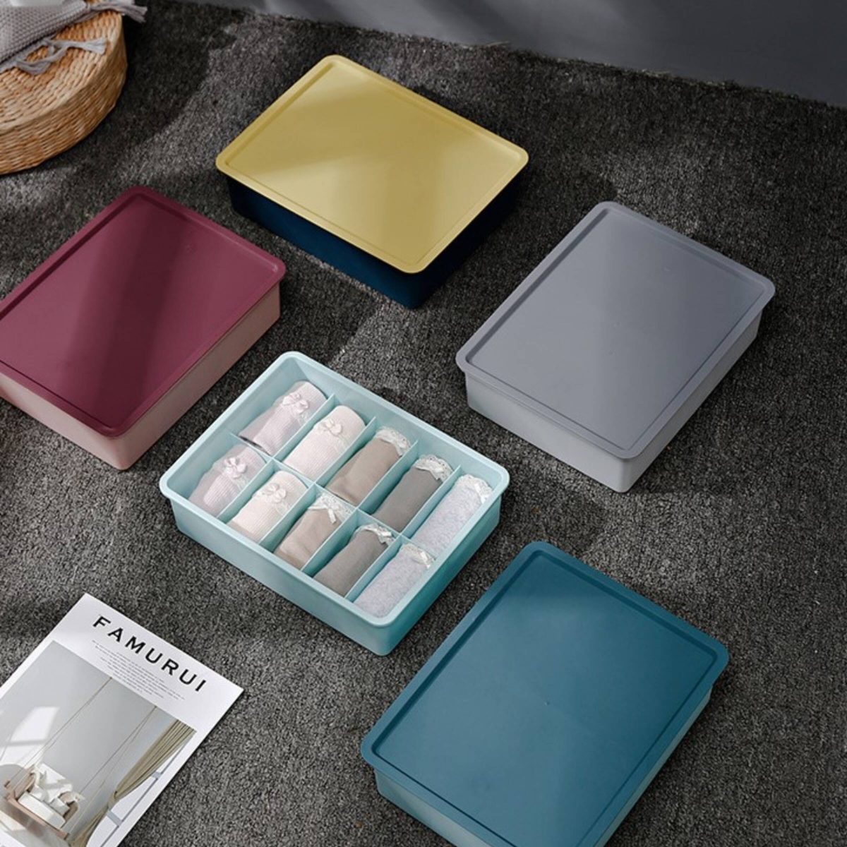 Контейнер для хранения вещей с крышкой Nordic Tales Storage S Blue 11