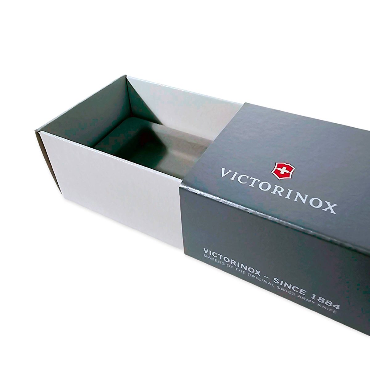 Коробка для ножей VICTORINOX 91 мм толщиной 6-7 уровней (1.6795, 1.7775.T), картонная, серебристая 6