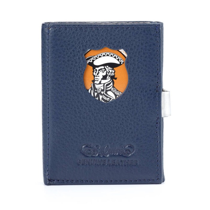 Кошелек кожаный S.QUIRE, синий, QK30BL