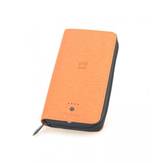 Кошелек Pierre Cardin с аккумулятором Power Bank (4 000 mAh) оранжевый MK037-6