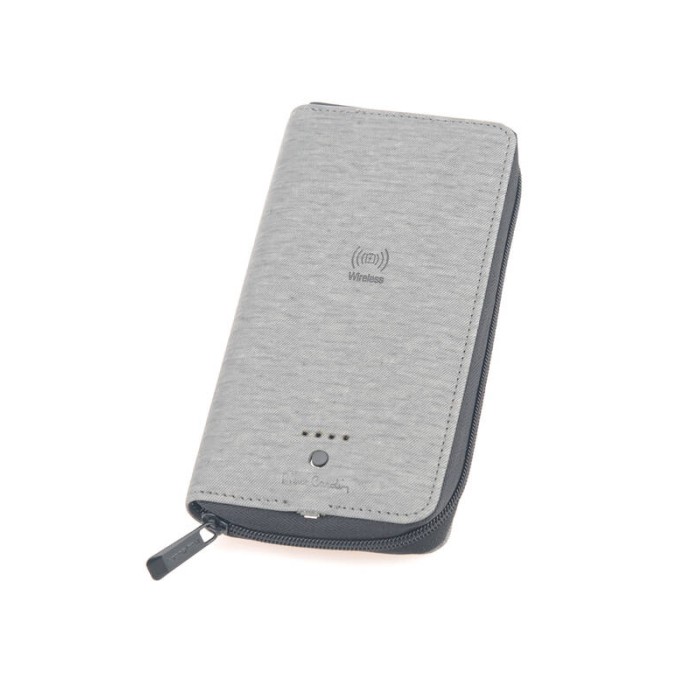 Кошелек Pierre Cardin с аккумулятором Power Bank (4 000 mAh) серый MK037-3
