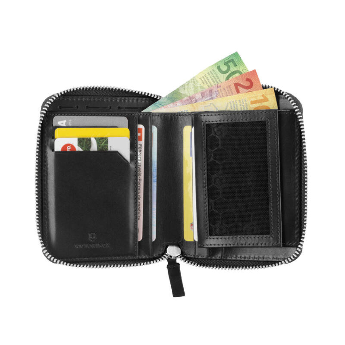 Кошелёк VICTORINOX Weyl с защитой от сканирования RFID, чёрный, натуральная кожа наппа, 10x2,2x12 см 2