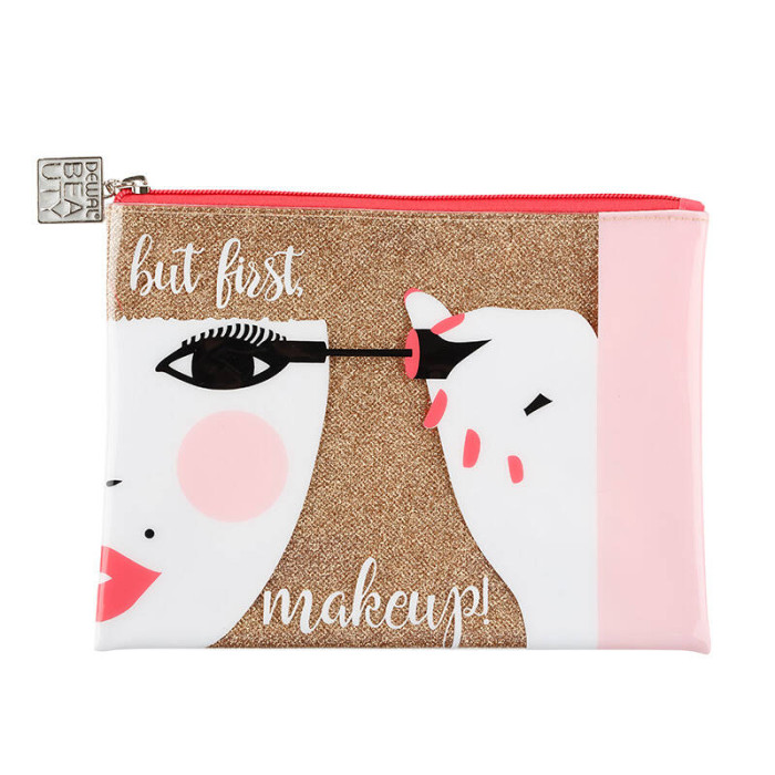 Косметичка Dewal Beauty серия Модница золотистая