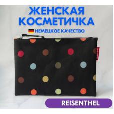 Косметичка женская Reisenthel Case 1 Dots LR7009, черная, дорожная, маленькая, органайзер для косметики