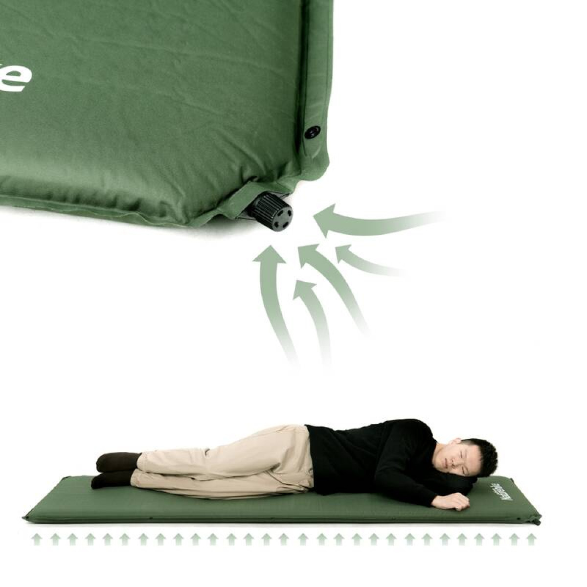Коврик самонадувной туристический Naturehike D03 Army Green 6927595773680 2