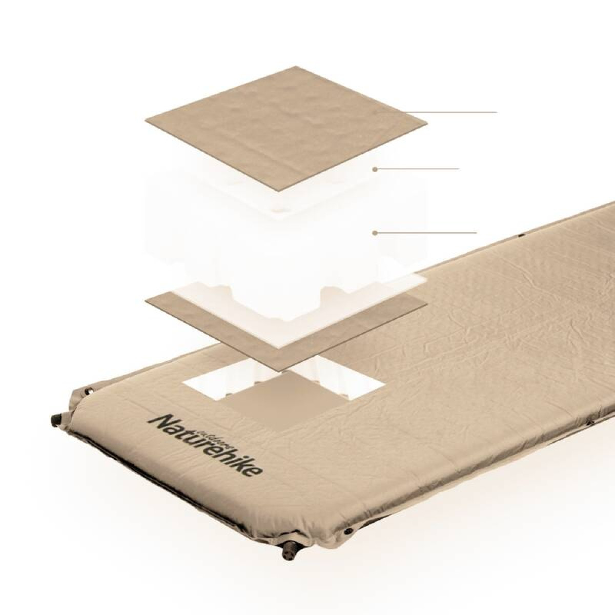 Коврик самонадувной туристический Naturehike D03 Beige 6927595793206 3
