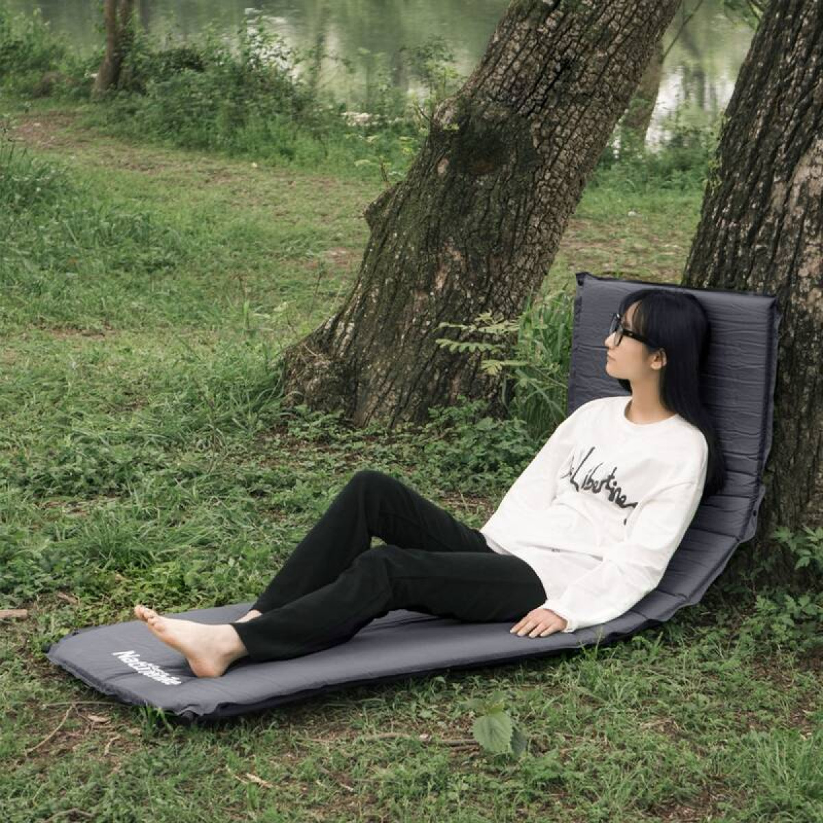 Коврик самонадувной туристический Naturehike D03 Dark Grey 6927595711491 4