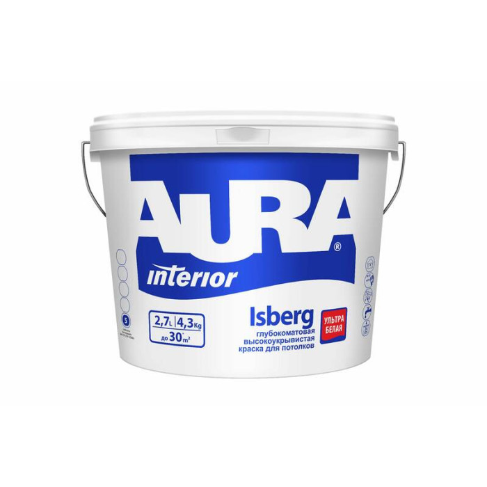 Краска AURA Interior Isberg ASP001 2.7 л