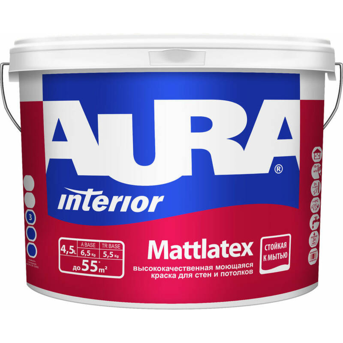 Краска AURA Interior Mattlatex ASP020 4.5 л 1