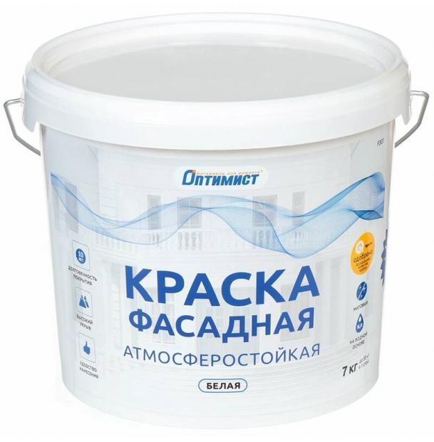 Краска F301 ОПТИМИСТ фасадная 7кг OPP005