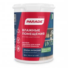 Краска латексная PARADE W100 влажные помещения база C 0,9л 0005905