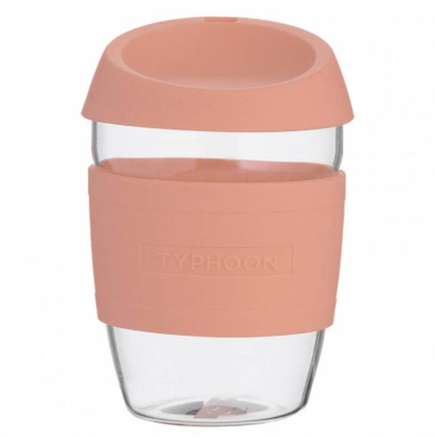 Кружка для кофе 400 мл Typhoon 1401.471V стекло розовая 