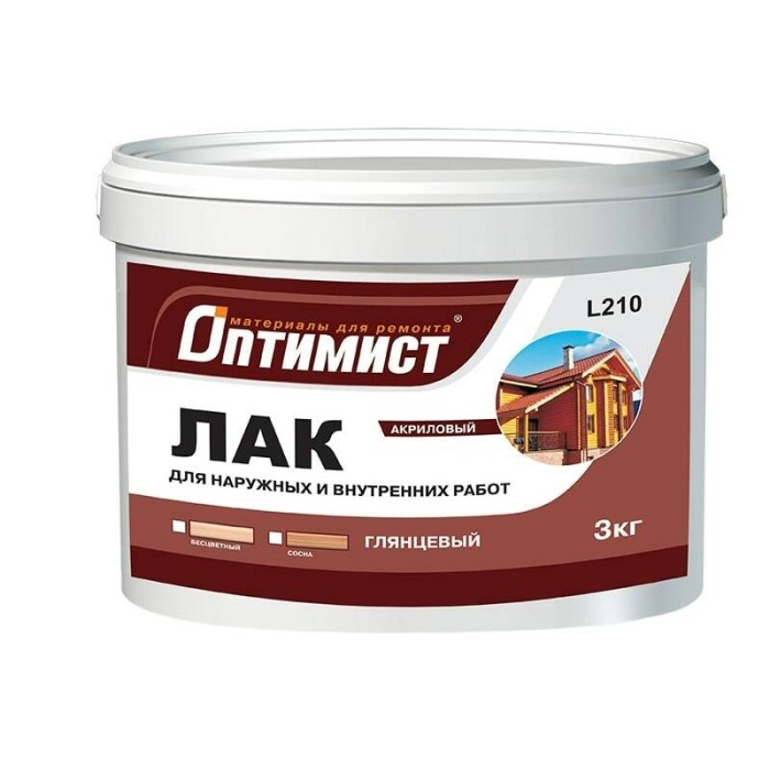 Лак L210 ОПТИМИСТ глянцевый 3кг OPL008