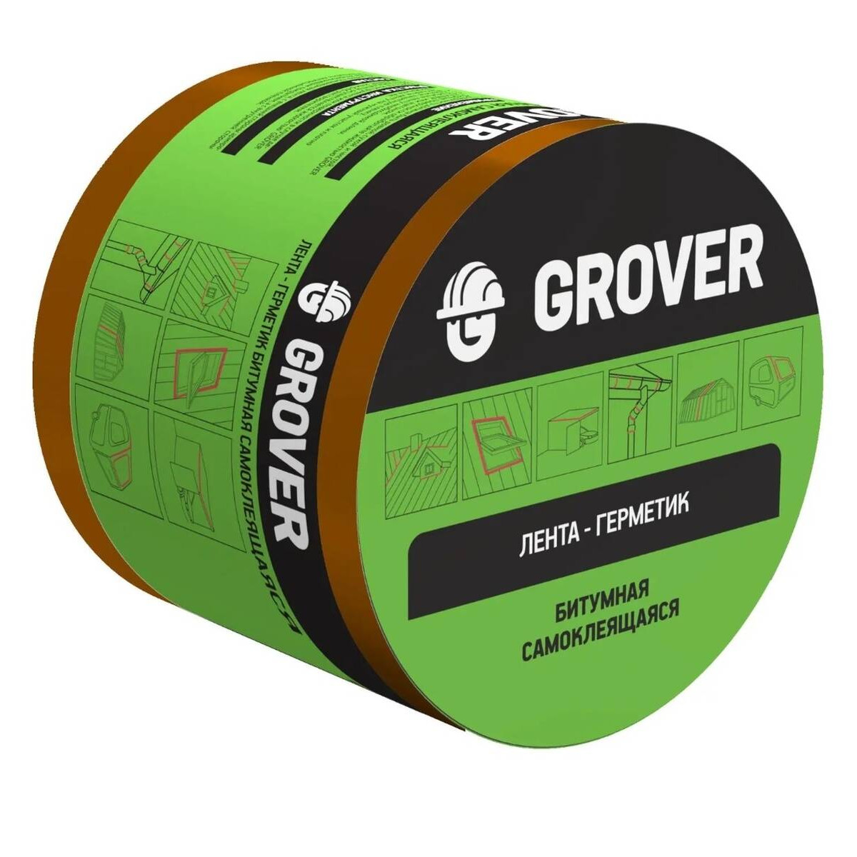 Лента-герметик Grover 10х0,1 м GRH732, коричневая 1