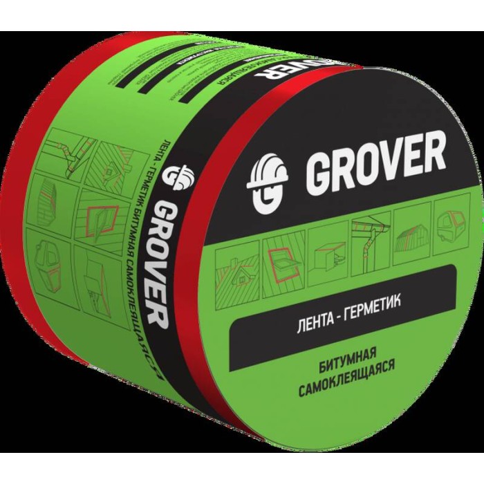 Лента-герметик красная Grover GRH726 3х0.1 м