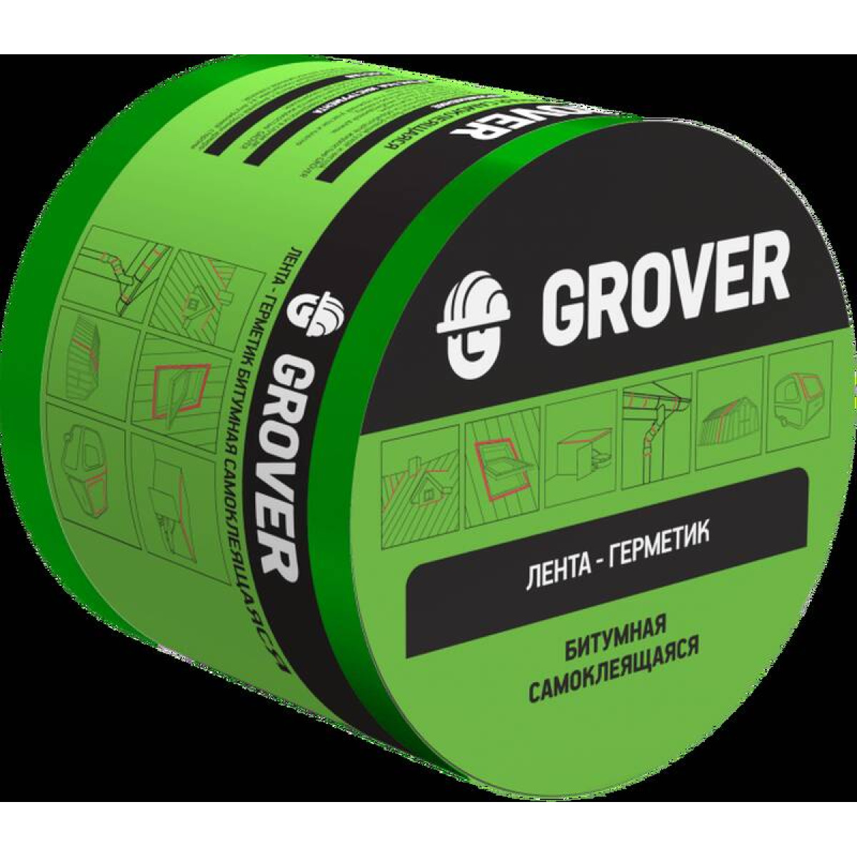 Лента-герметик зеленая Grover GRH729 3х0.1 м 1