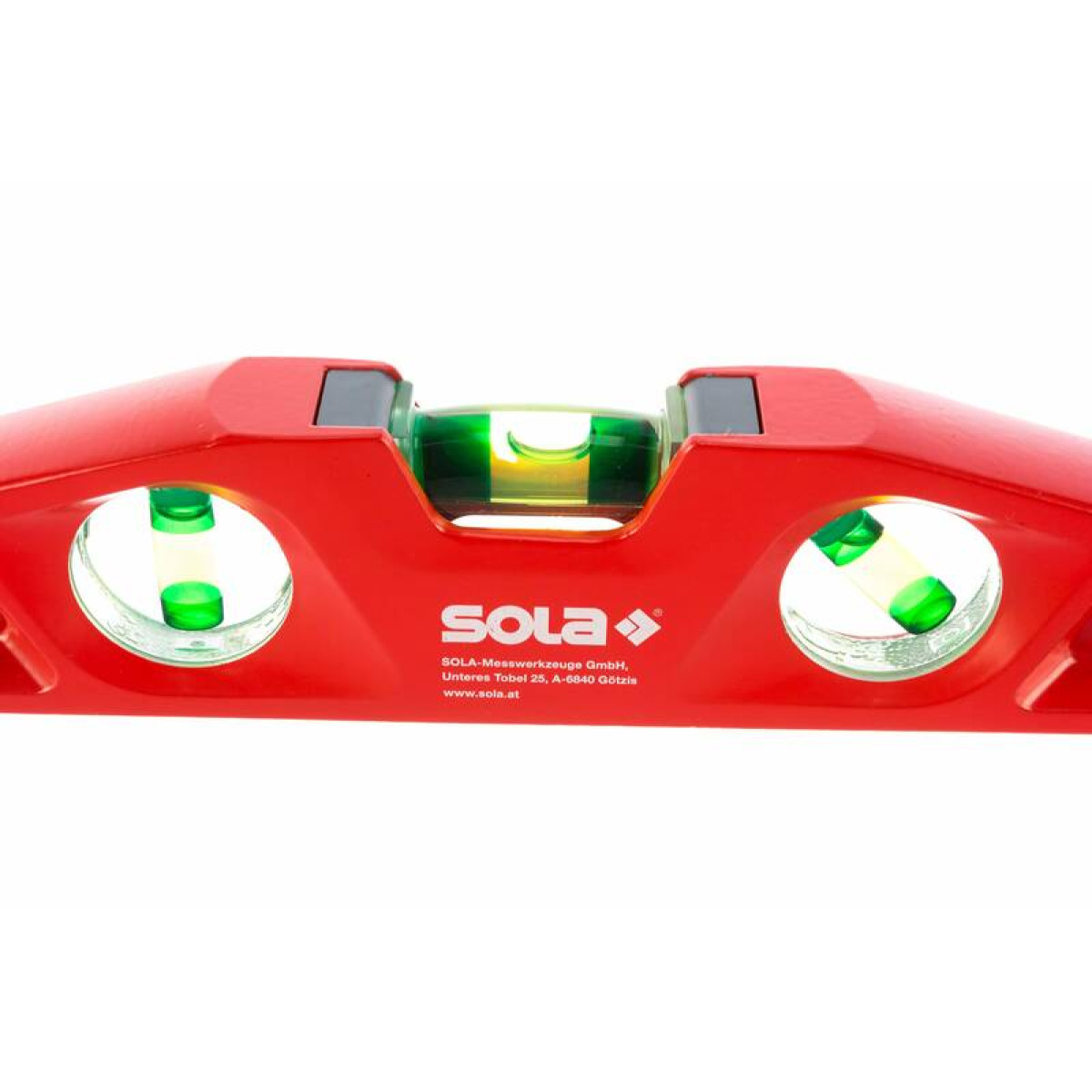 Литой магнитный уровень 2 глазка SOLA MM 5 25 01331201 2