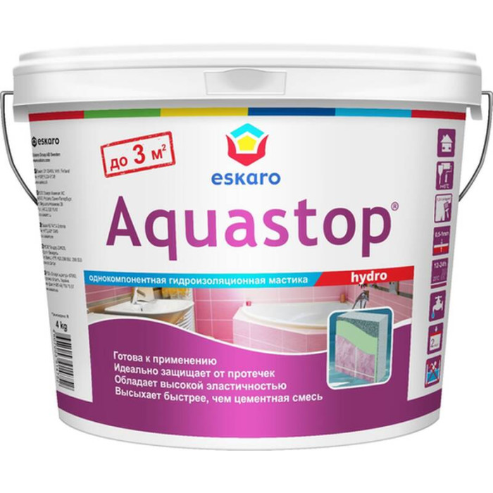 Мастика Eskaro Aquastop Hydro 4кг EAG019