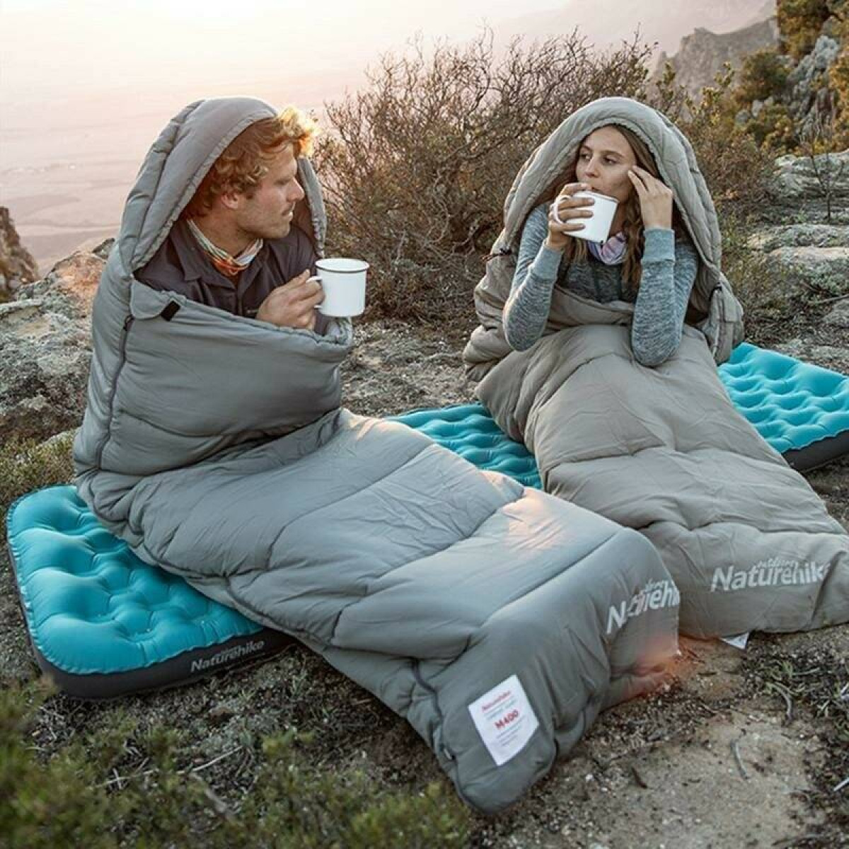 Мешок спальный конверт Naturehike с капюшоном 6927595748138 3