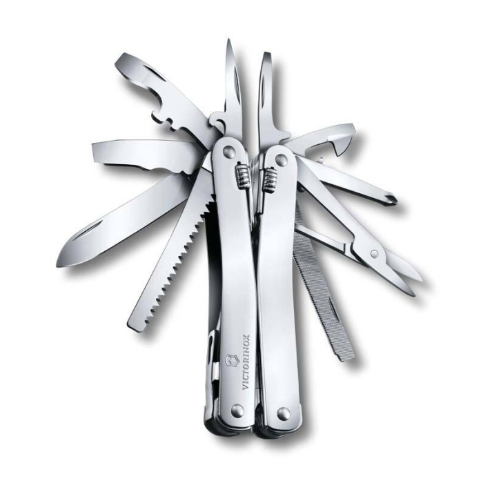 Мультитул Victorinox SwissTool Spirit II, 105 мм, 26 функций, кожаный чехол