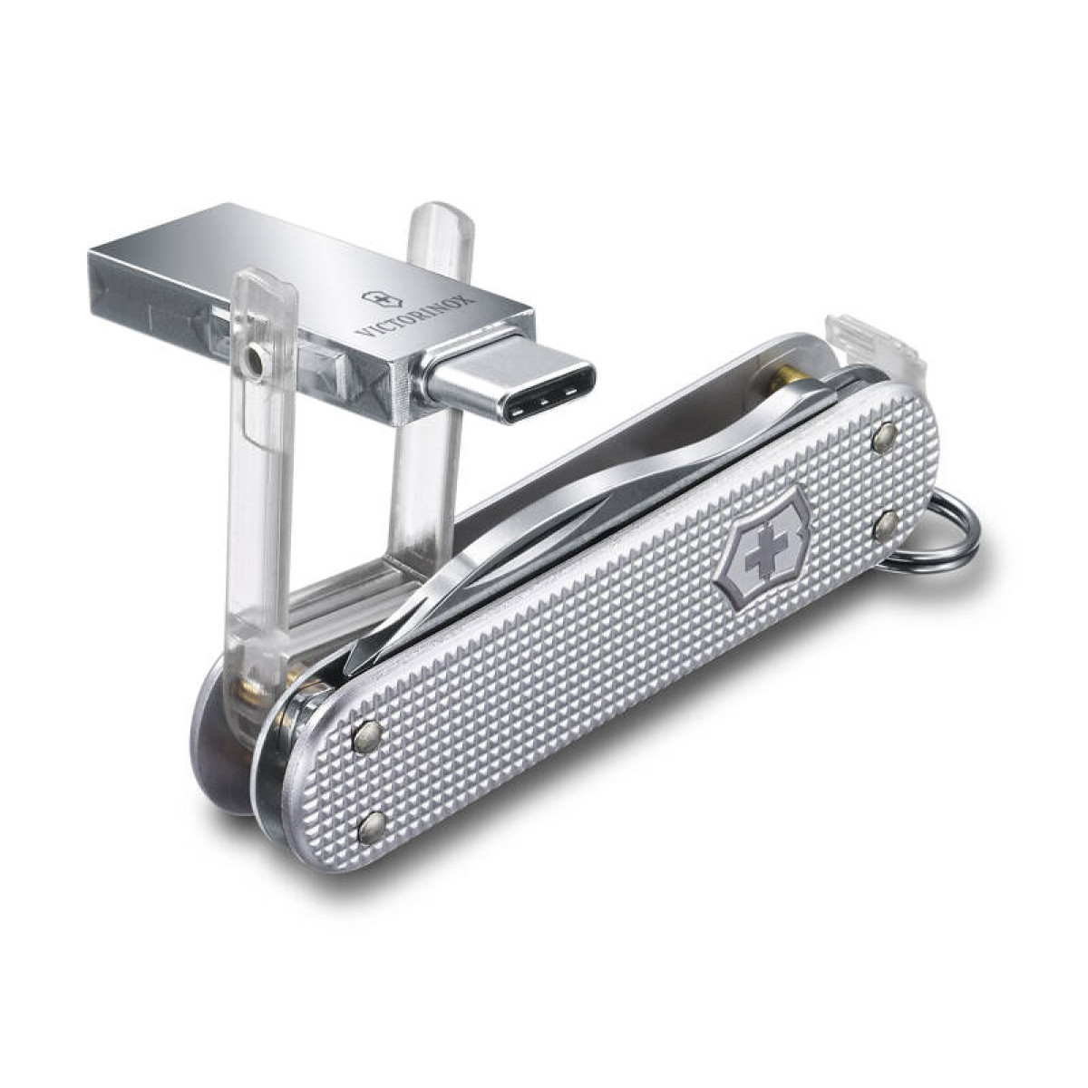 Мультитул-брелок VICTORINOX Jetsetter@work, 58 мм, с USB-модулем 3.0/3.1 16 Гб, 6 фнк, серебристый 3