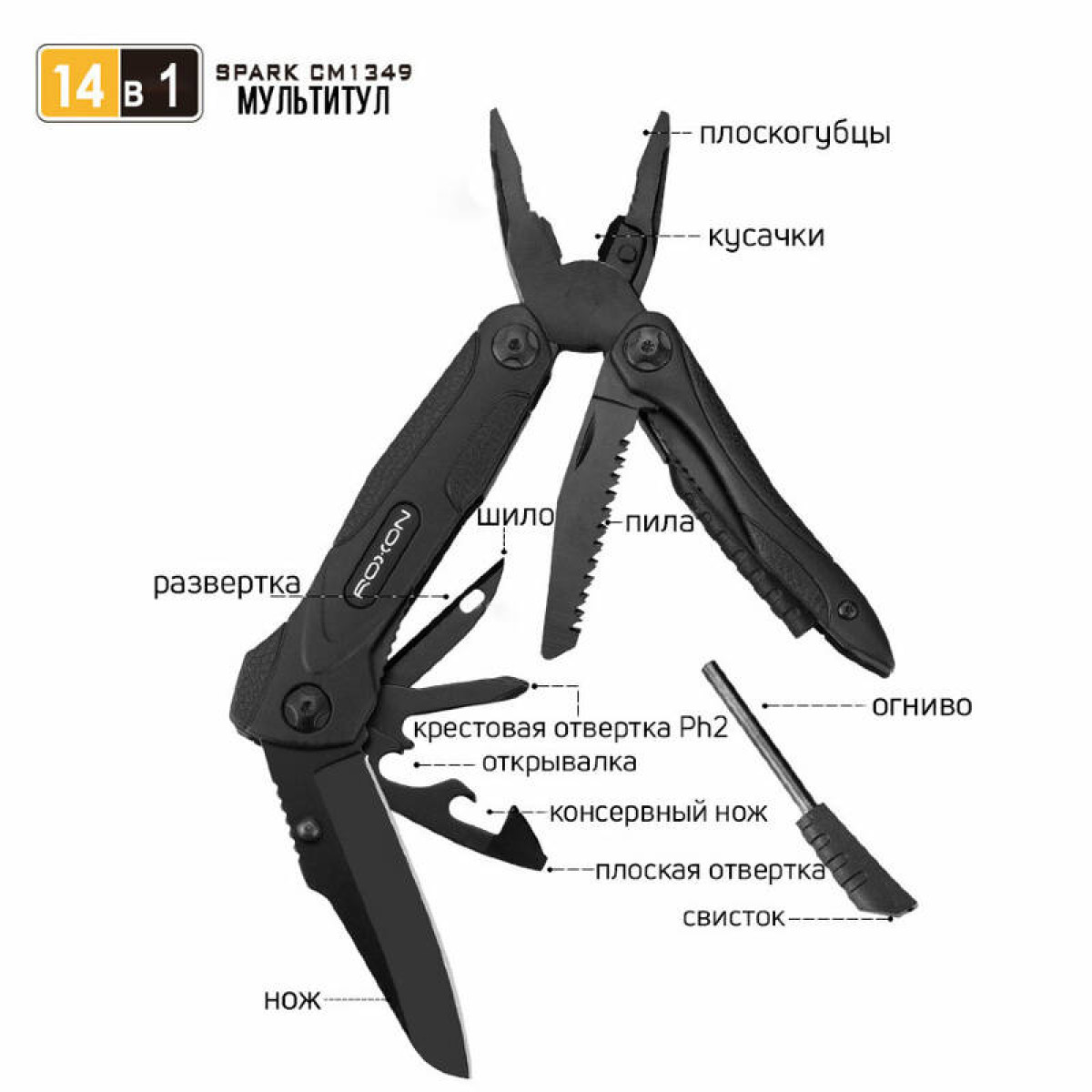Мультитул Roxon Spark CM1349 5